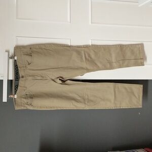 IronCo Men's Beige Slim Casual Pants